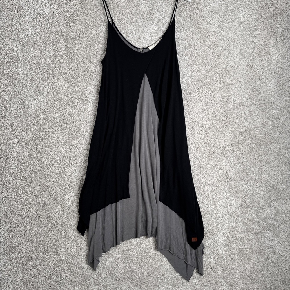 Peace Love World Boheme Two-Tone Zipper Micro Modal Tank Dress - Small